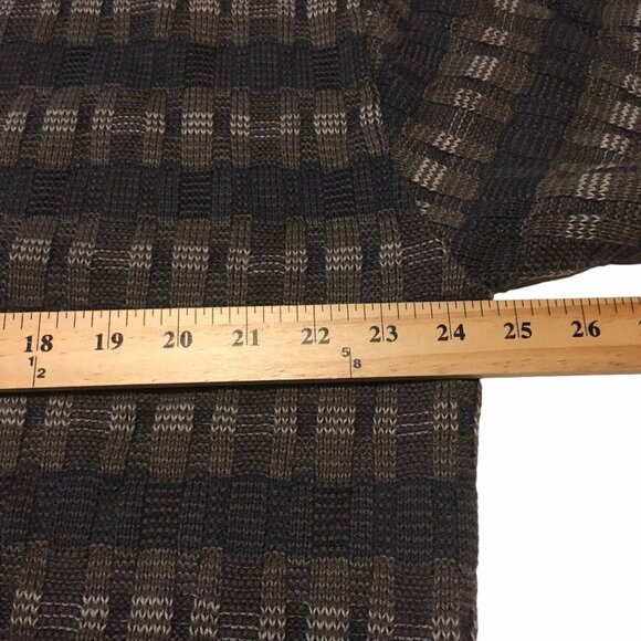 Vintage Carmel Golf Cardigan Sweater Men Large 5 Button Mr Rogers Grandpa V Neck - Picture 4 of 8